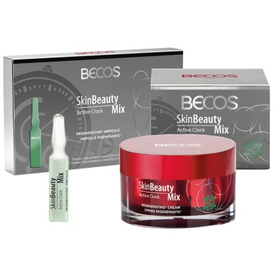 Skin Beauty Mix Active Clock- Ampolle (7) & Crema Viso Rigenerante