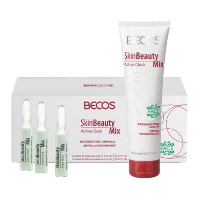 Skin Beauty Mix Active Clock- Ampolle (24) & Cremamax Viso Rigenerante