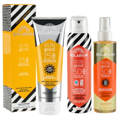 Solarium Creme Spf15 + Óleo Spf30 + Pulverizador Spf50 Protecção Rosto & Corpo
